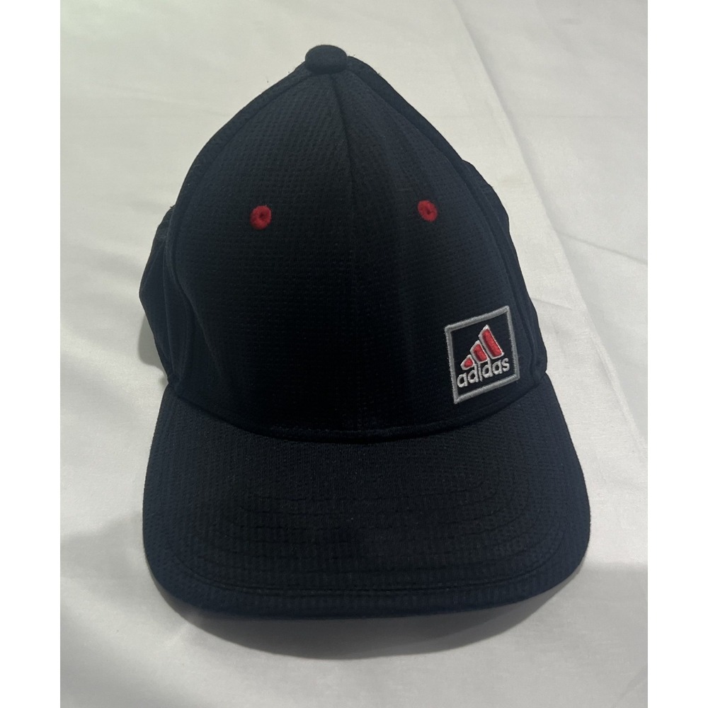 Adidas Originals Patch Hat Cap S/M (6 7/8-7 1/4) Black Climalit Streetwear Retro